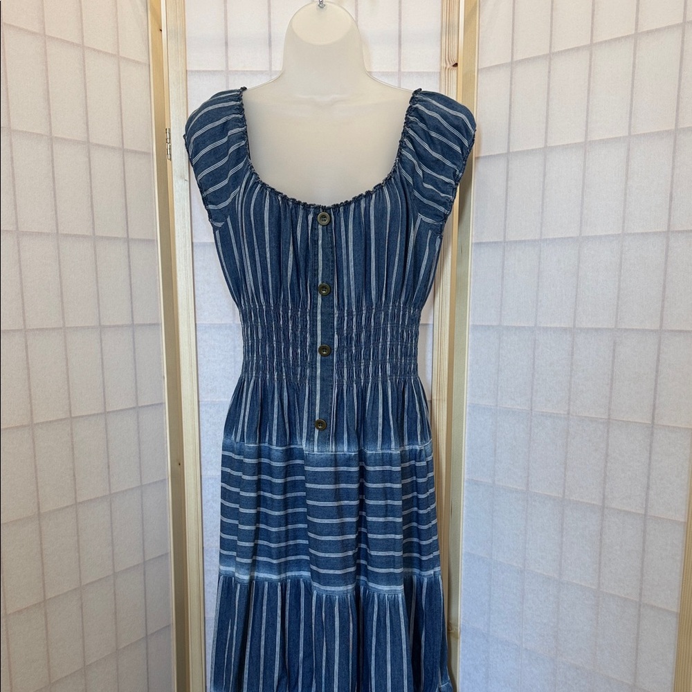Lapis Blue Striped Dress